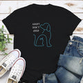 Adopt Don’t Shop Dog Stencil Standard Tee Black
